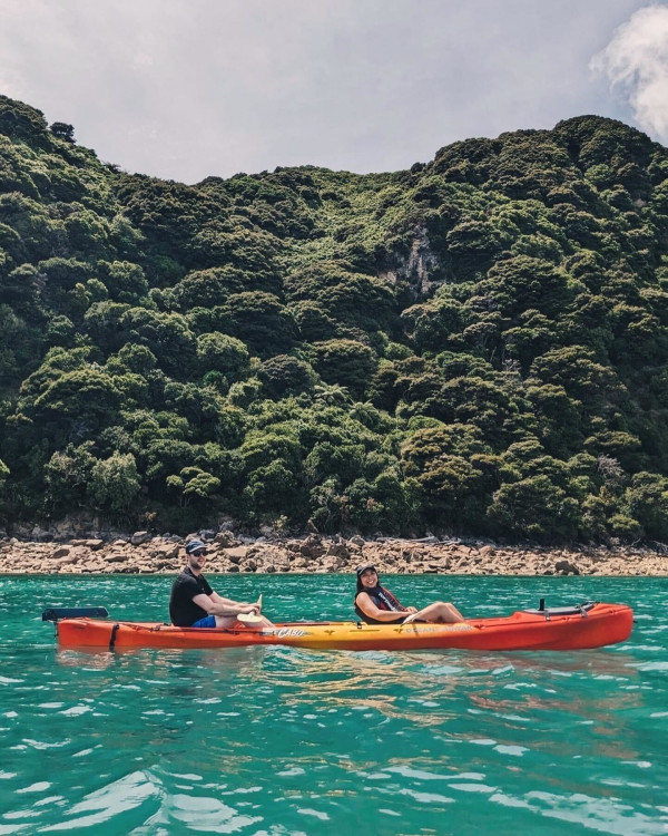 Sophia in kayak