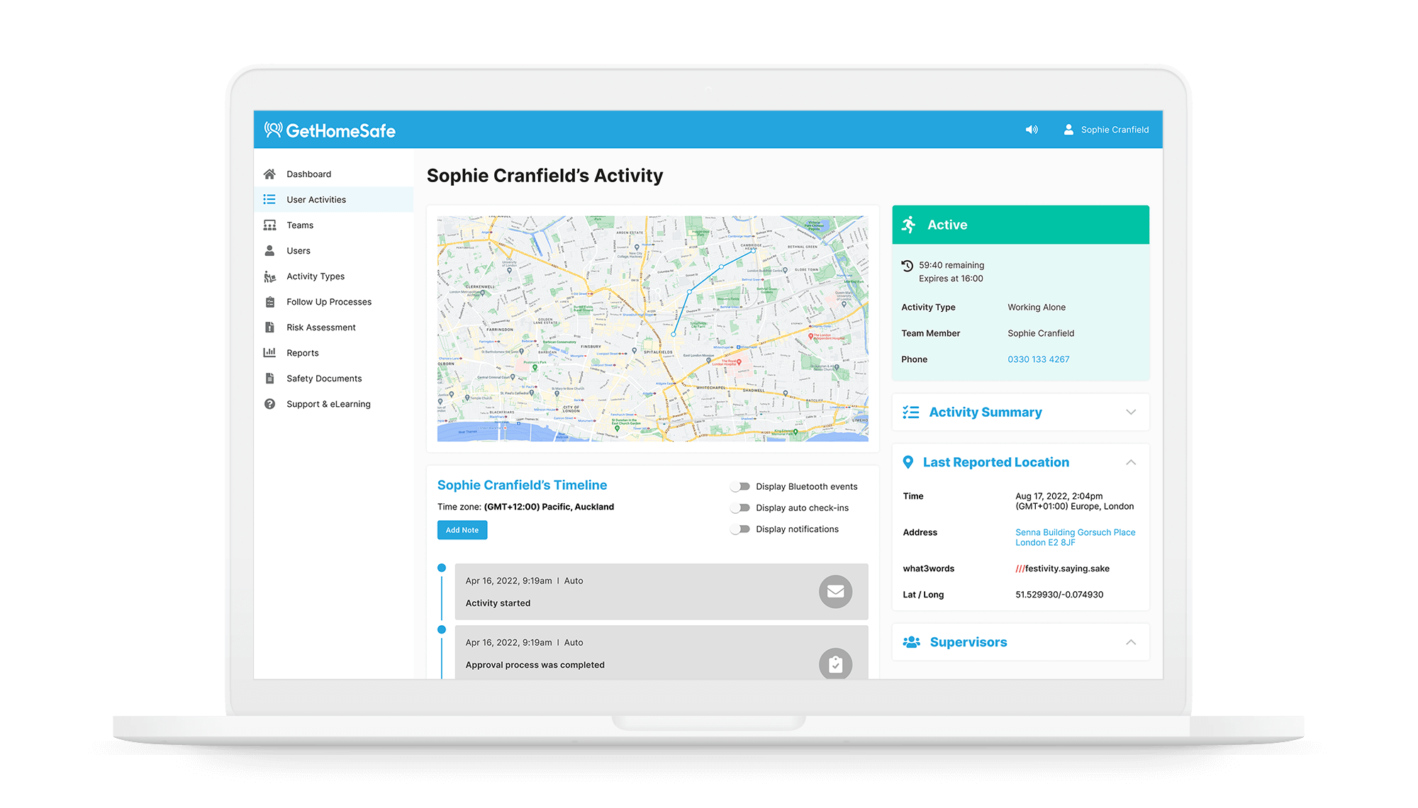 Mock up Web portal Activity UK what3words v2